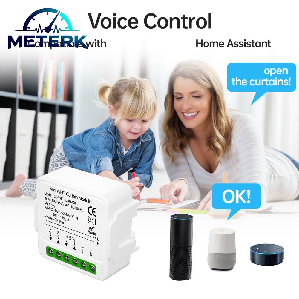 Meterk โมดูลสวิตช์ม่านอัจฉริยะ อุปกรณ์อัจฉริยะภายในบ้าน ม่านบังตา ลูกกลิ้งชัตเตอร์โมดูล ฟังก์ชันจับเวลาการควบคุมแอปและการแบ่งปันกลุ่ม ราคา 467 บาท*ส่งฟรี