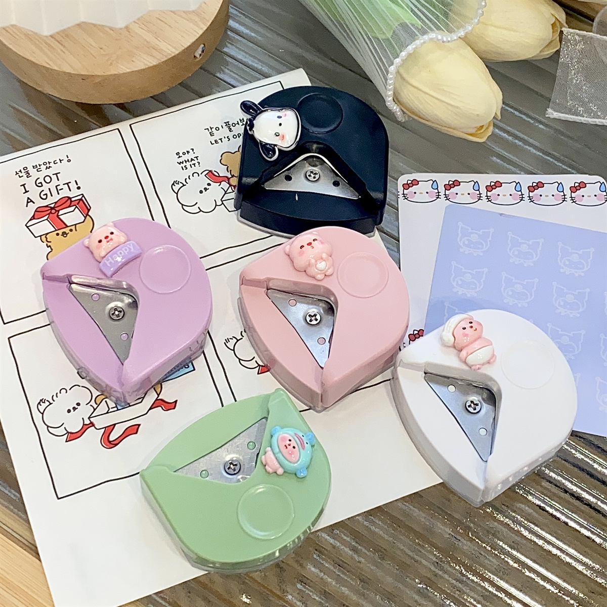 Cartoon Little Beaver Fillet Card Paper Card Right Angle Corner Cutter Round Corner Cutter Loose-Leaf Arc Photo