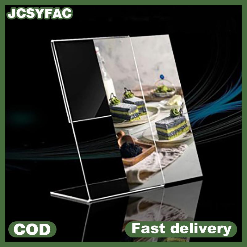 JCSYFAC Trong suốt Acrylic hình ảnh khung hiển thị đứng bàn hiển thị thẻ đứng giá tag Clip chủ thẻ dấu hiệu đứng