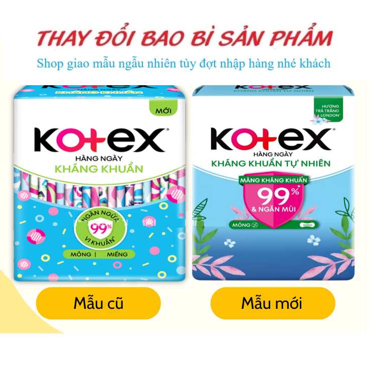 Lốc 8 gói Băng Vệ Sinh Kotex Hàng Ngày gói 8 miếng