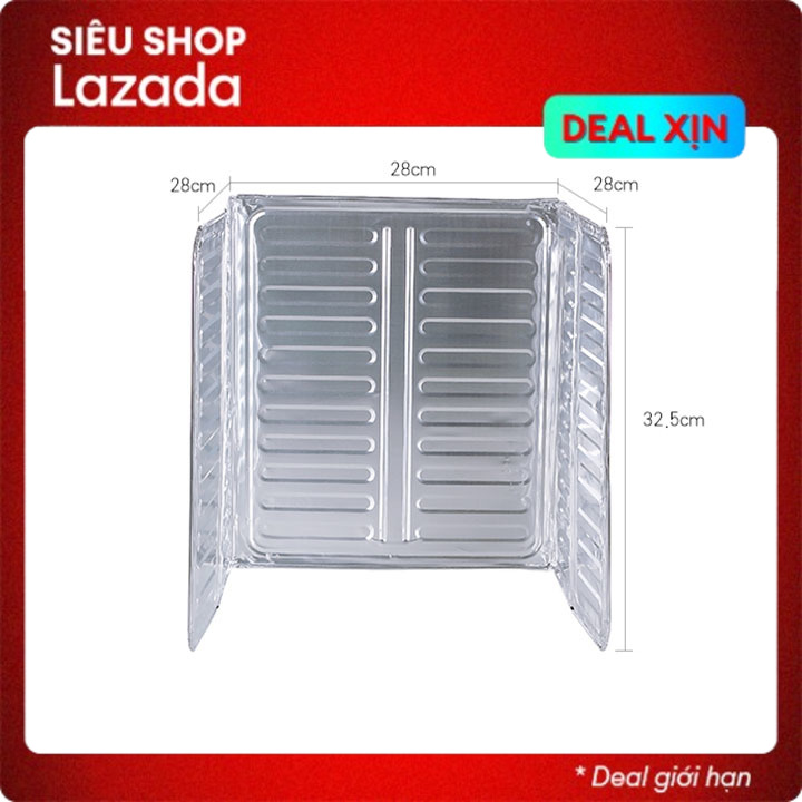 Tấm chắn chống giọt bắn dầu mỡ chất liệu nhôm cách nhiệt, dùng được nhiều lần, dễ vệ sinh, chống cháy, giúp cho việc nấu bếp thêm sạch sẽ, tiết kiệm thời gian