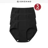 Quần lót Giordano Nữ cotton co giãn V3 thuần màu pack 3 chiếc.Free Shipping 13470002