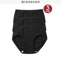 Quần lót Giordano Nữ cotton co giãn V3 thuần màu pack 3 chiếc.Free Shipping 13470002