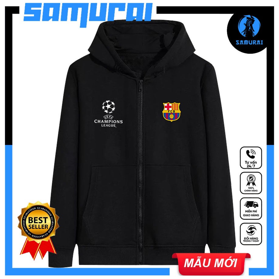 Áo khoác hoodie Manchester United - R.Madrid - Barca - MC -Liver -Ars