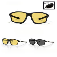 Photochromic Night Vision Sun Glasses Auto Tinting Day and Night Vision Enhancer Driving Cycling Anti Glare Shades Unisex Goggles with Color Changing Lenses Yellow Bike Eyeglasses S1116-3