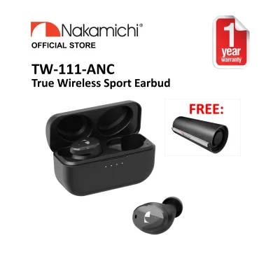 Nakamichi TW111 HYBRID Noise Cancellation True Wireless Earphones (Hybrid Active Noise Cancelling)
