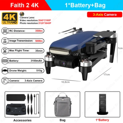 Faith 2 4K Camera Drone Professional GPS FPV Drones 3-Axis Gimbal Foldable RC Quadcopter Brushless Motor 5G WiFi Helicopter