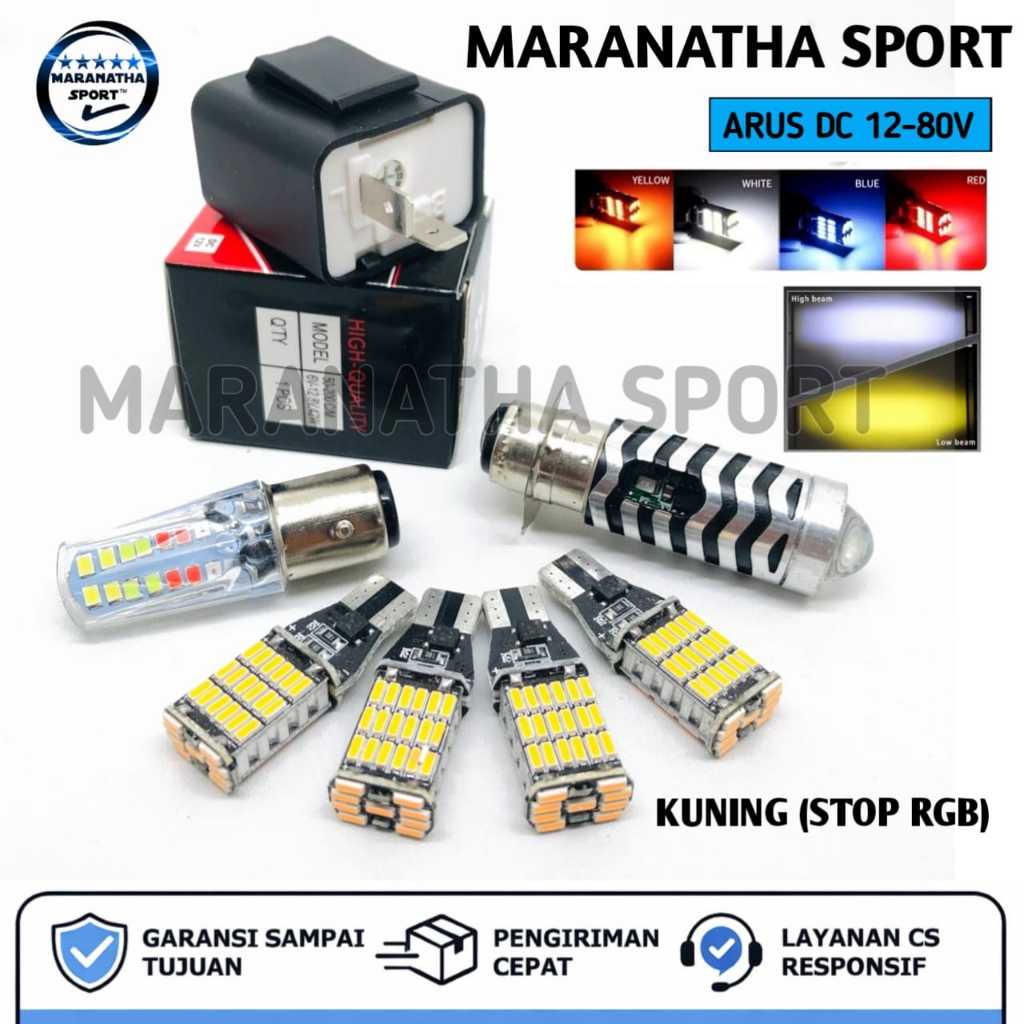 Laser H6 Plus Package 4Pcs Motorcycle Dajjal Turn Signals Plus Flasher Plus Stop Rgb Harga 45,500 rupiah*Gratis Ongkir