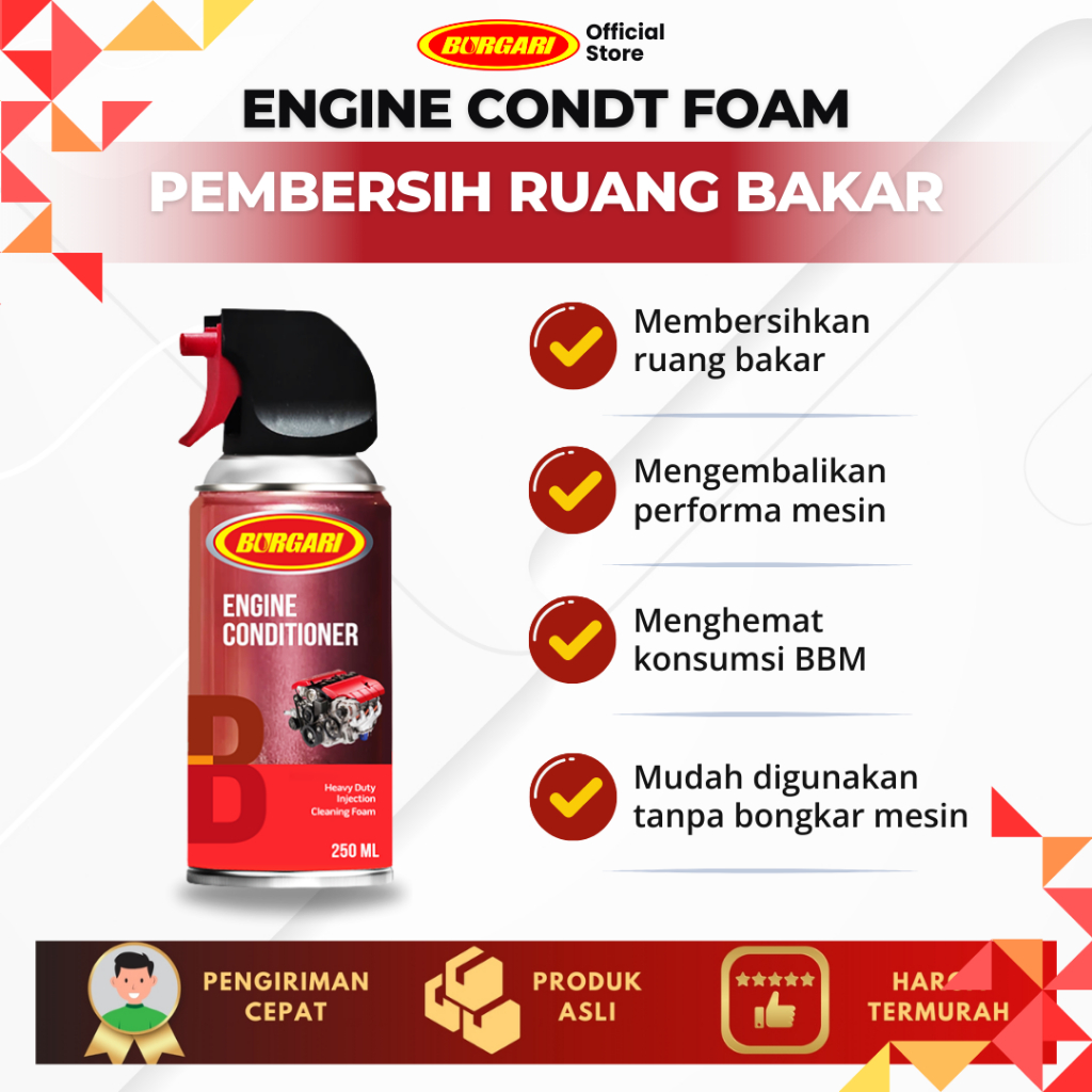 Burgari Engine Conditioner 250 ML / Pembersih Injeksi Kendaraan Harga 43,500 rupiah*Gratis Ongkir