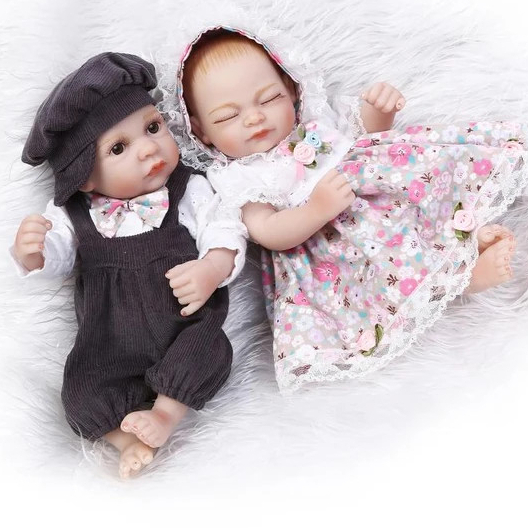 {Xã Kho, Đủ Mẫu} Búp Bê Em Bé Sơ Sinh Dễ Thương Bằng Silicon 11 inch 25 cm Reborn Vinyl Doll (HÀNG THANH LÝ TỒN KHO)