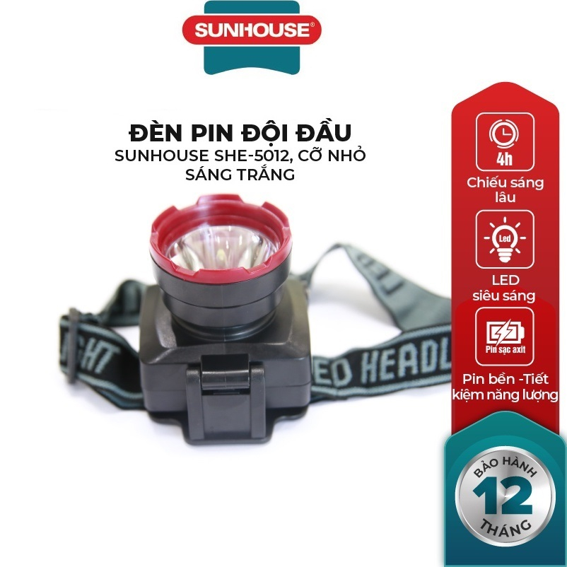 Đèn pin đội đầu sunhouse she 5012 cỡ nhỏ