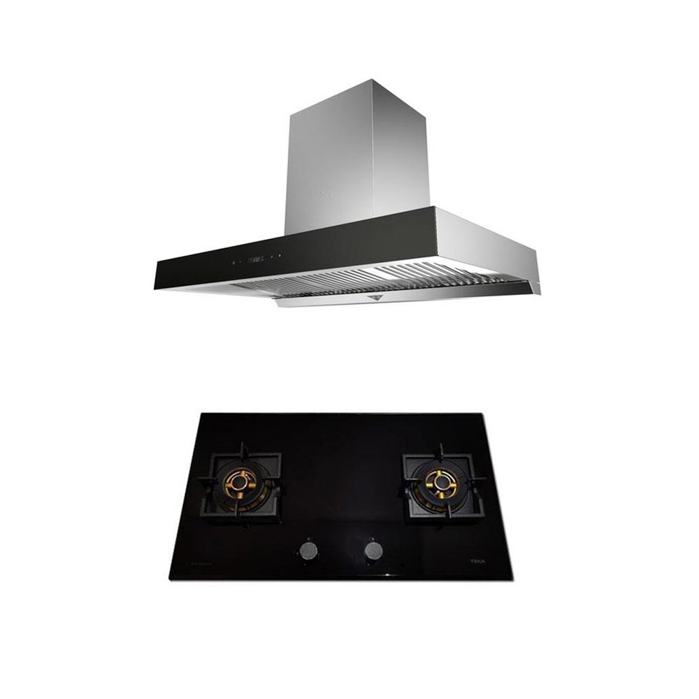 [ติดตั้งฟรี! แบบจัมพ์ ไม่รวมเจาะท็อปเคาท์เตอร์] TEKA เตาฝัง+เครื่องดูดควัน GBLUX782G+DHW90TO ราคา 19,900 บาท*ส่งฟรี