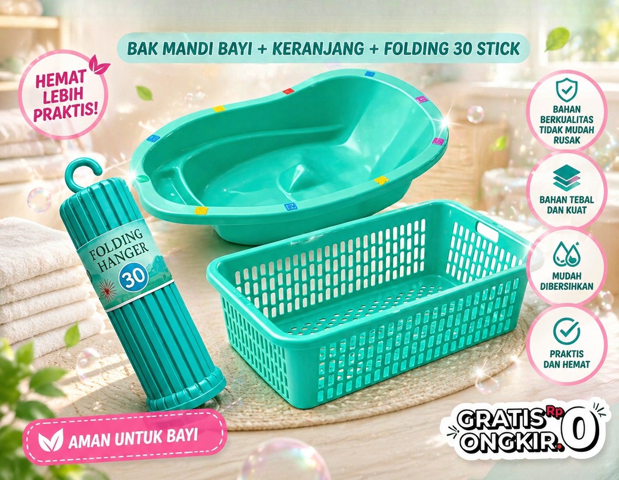 Paket Hemat Bak Mandi Bayi / Baby bathtub / Bak bayi