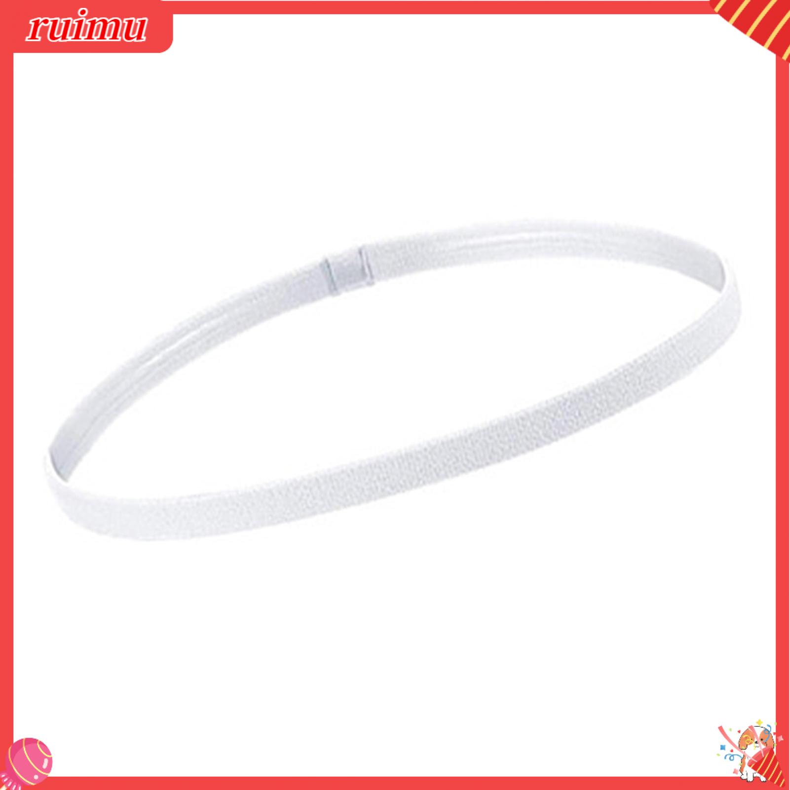 Ruimu Băng chặn mồ hôi thể thao màu trơn độ co giãn cao mềm mại co giãn thoải mái dây bản nhỏ chống trượt hấp thụ mồ hôi bền đầu mồ hôi dải cho dải băng buộc đầu đi chạy co giãn Unisex