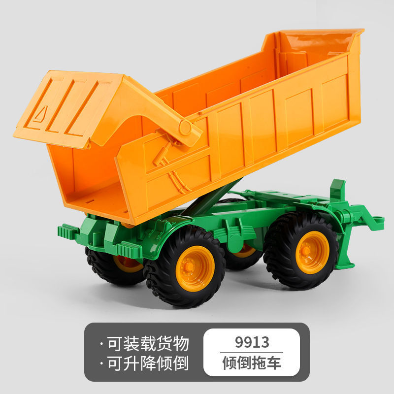 Tractor Toy Car Model Trailer And Accessories Simulation Children's Farmer Car - 6