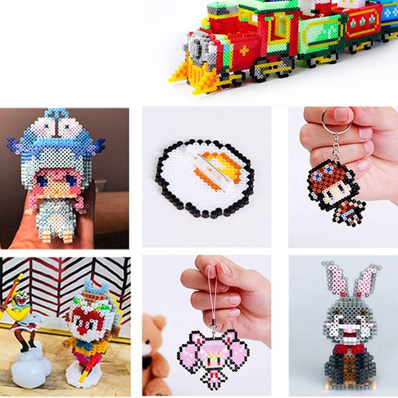 24/72 Màu Sắc Bộ hộp hạt Hama Đồ Chơi 2.6/5Mm Perler Giáo Dục Trẻ Em 3D Câu Đố đồ chơi tự làm hạt cườm nóng chảy Pegboard Sheets Ủi Giấy