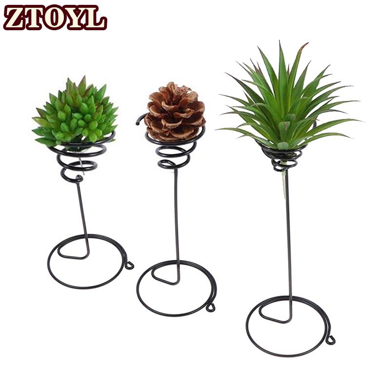 ZTOYL ฐานตั้งสับปะรดโลหะ3ชิ้นชั้นวางดอกไม้ของตกแต่งระเบียงบ้าน ราคา 60 บาท*ส่งฟรี