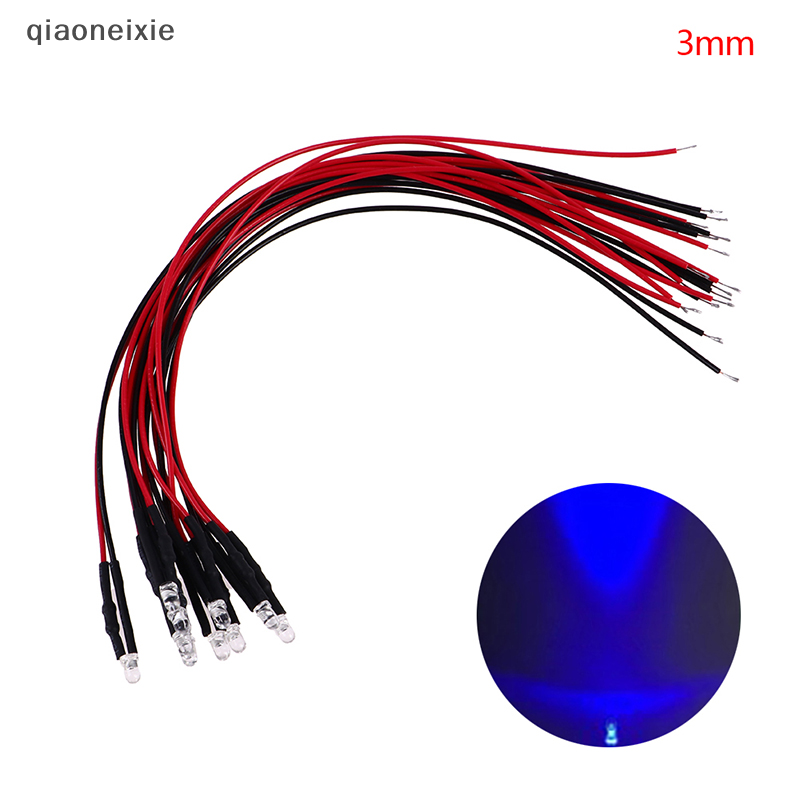 qiaoneixie 10 chiếc đèn LED 3mm 5mm 12V cho xe địa hình 1/10 RC Traxxas trx4 G63 Axial SCX10 D90 D110 HSP