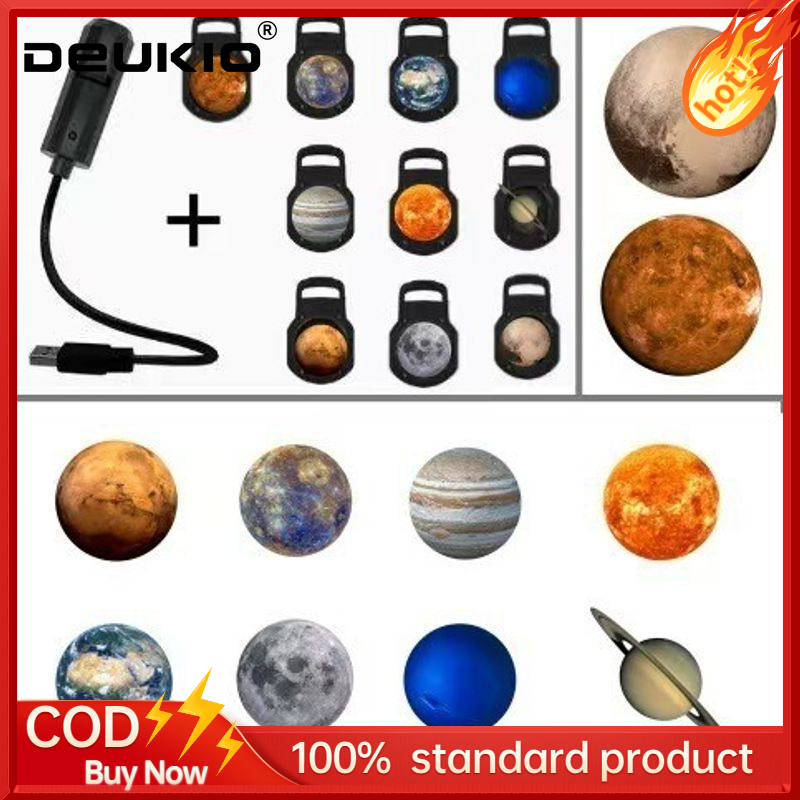 DEUKIO Projection Lamp Star Light Moon Light Bedroom Creative Led Small Night Lamp Internet Celebrity Photoflood Reflector for Back-Ground Lighting with Stand ราคา 49 บาท*ส่งฟรี