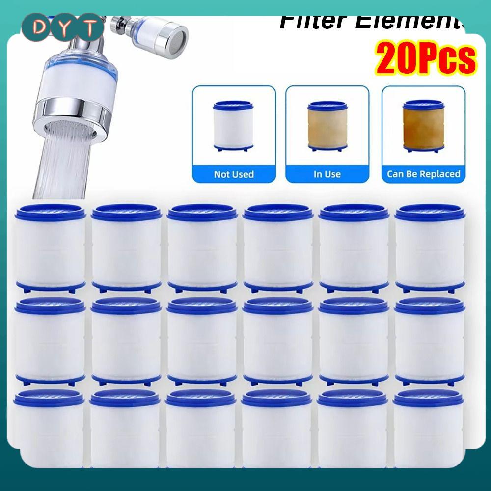 DYT 20Pcs Đầu vòi hoa sen Phần tử lọc Bọt khí Bông PP Máy lọc nước Tap Filtration Bền bỉ Được điều áp Lõi lọc vòi nước cho nhà bếp