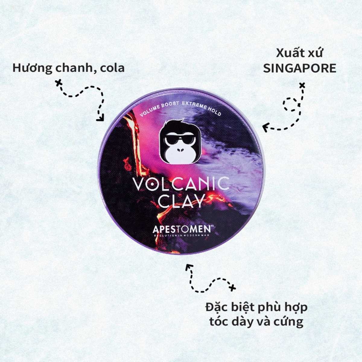 Sáp vuốt tóc con khỉ VOLCANIC CLAY - H.E.E COSMETIC