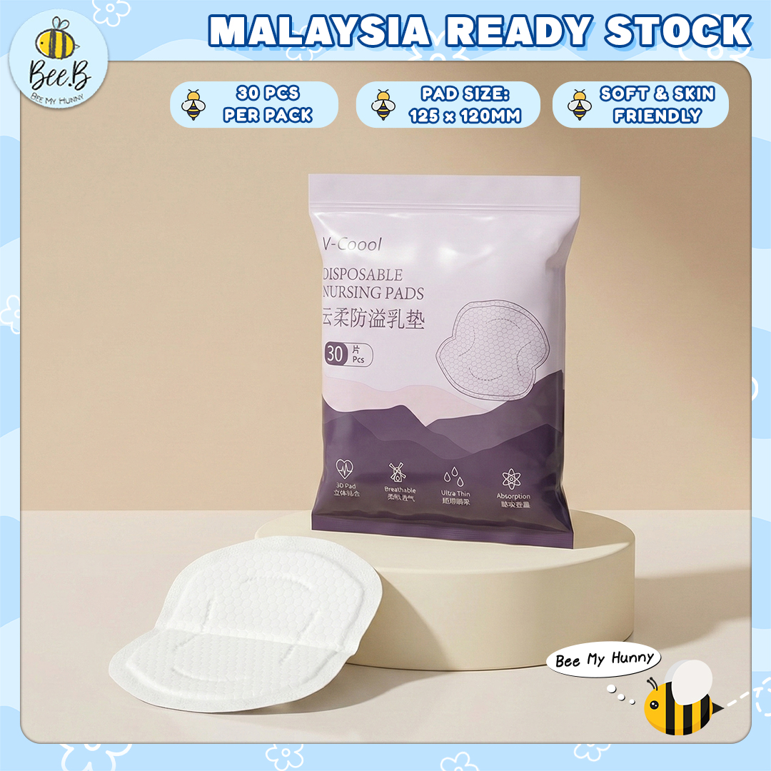 [30pc] V-coool Disposable Breast Pad Breastpad Thin Absorbent Breastpads Mommy Dry Soft Breast Pad Nursing Pads