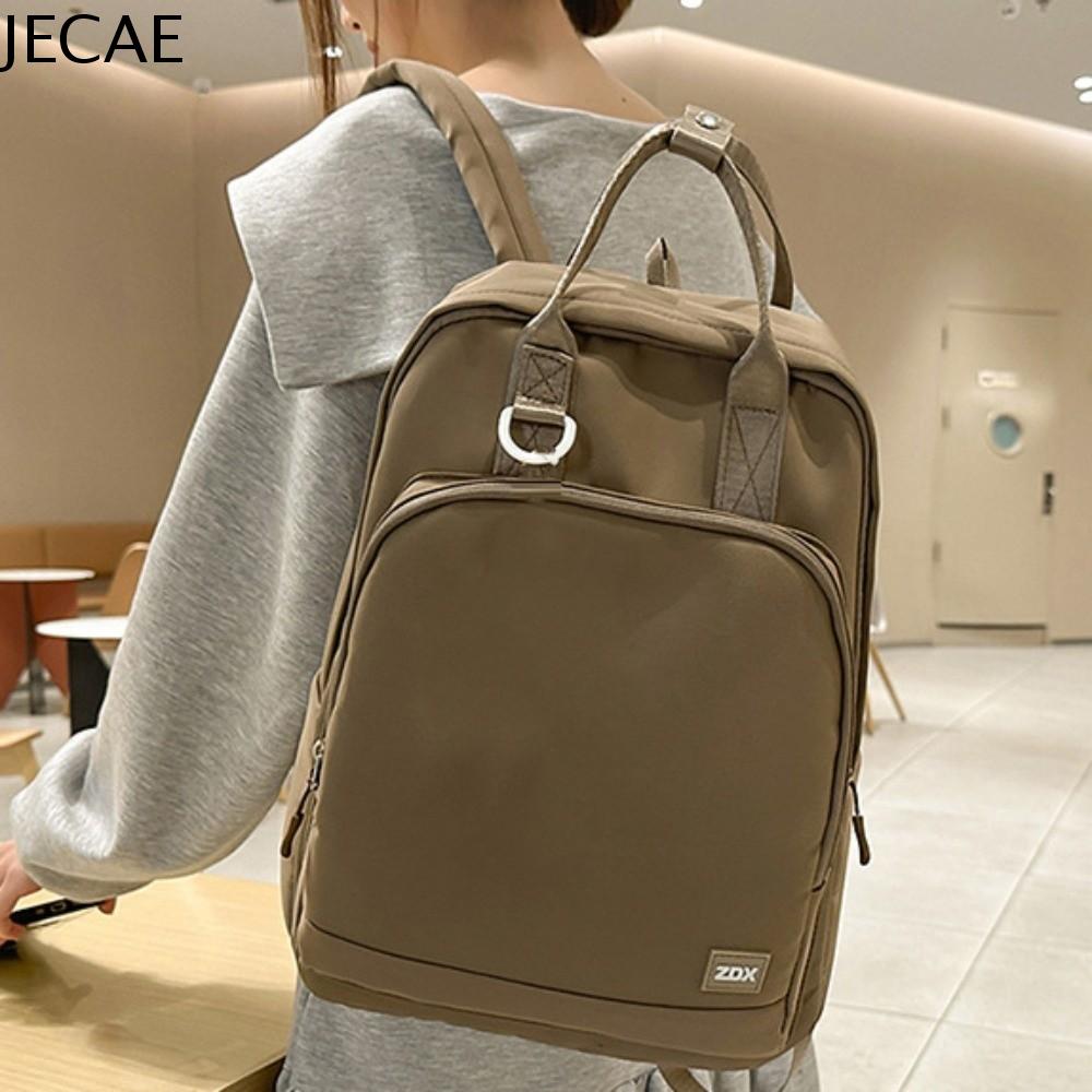 JECAE Dung lượng lớn Túi học sinh ngọt ngào Phong cách Hàn Quốc Đơn giản Túi đeo vai cho sinh viên Mềm mại Dễ thương Ba lô đại học Du lịch