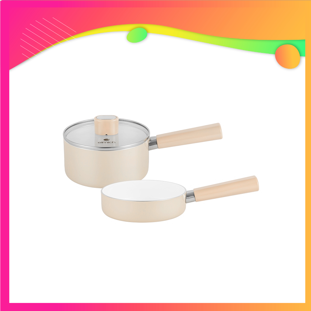 Bộ nồi chảo chống dính sứ Elmich Baby EL 1168