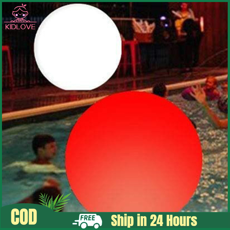 LED Beach Ball Inflatable Light Up Beach Ball With Remote Control 16 Colors 4 Modes Glow In The Dark Balls Pool Toys For Kids ราคา 97 บาท*ส่งฟรี