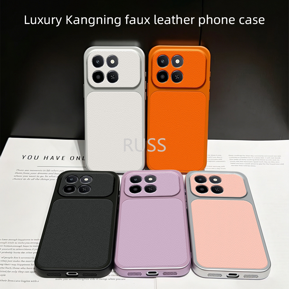 Luxury Lychee Leather Shockproof Phone Case For Honor X6C X6B Honor X6A Instantly Turn Full Bumper Matte Cover