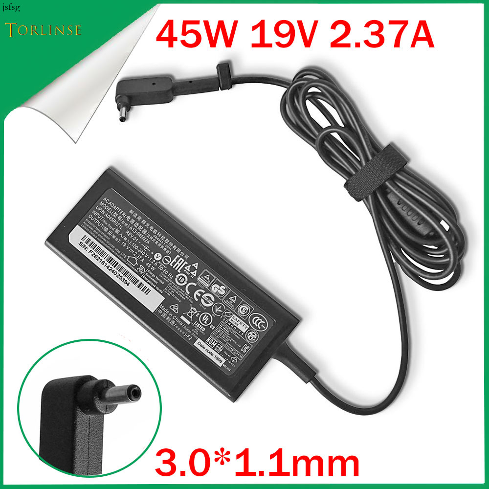 Dây nguồn 19V 2.37A 45W 3.0*1.1mm Bộ chuyển đổi máy tính xách tay sạc cho Aspire S7 391 V3-371 switch12 PA-1450-26 A13-045N2A 547H Chromebook 11 jsfsg-cb