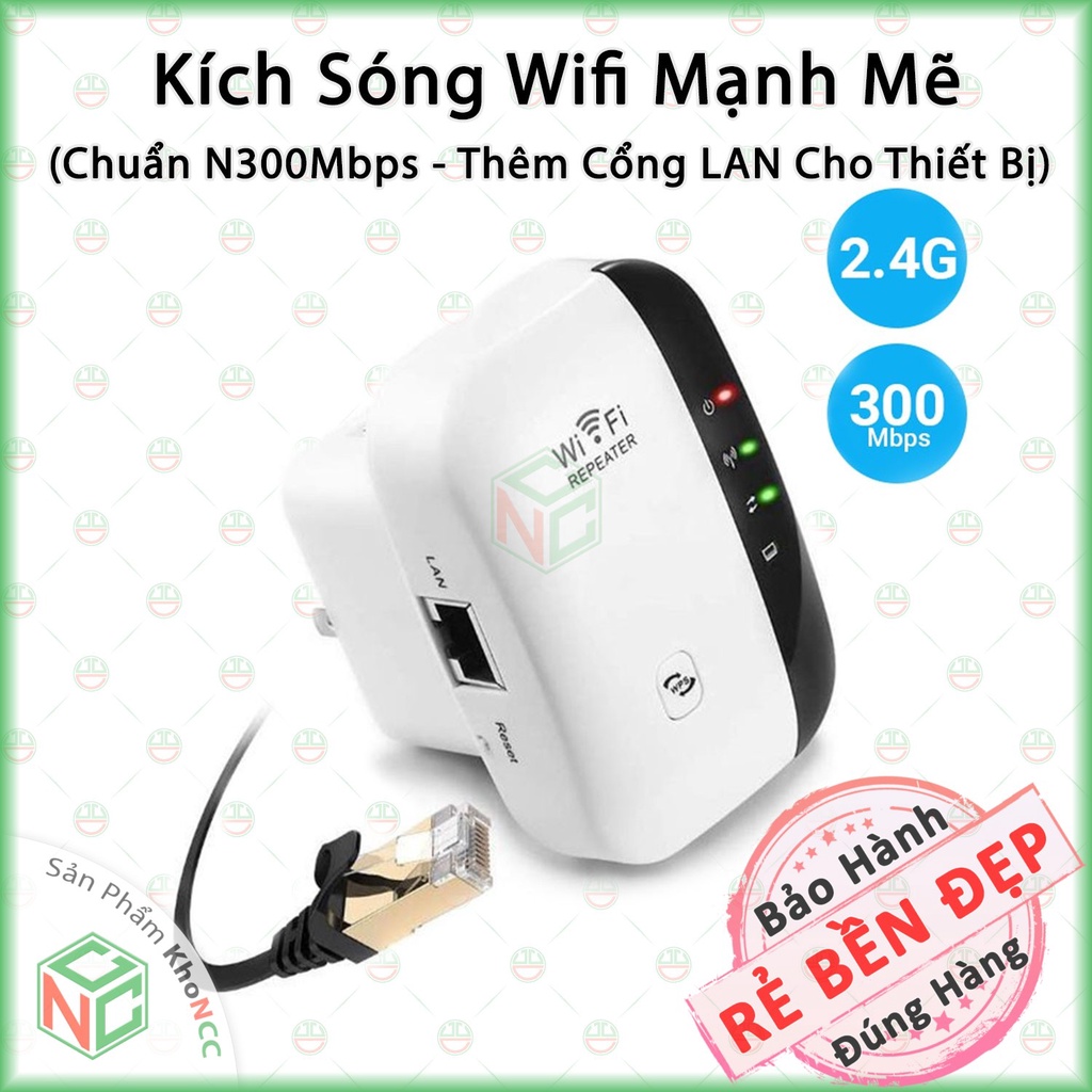 [KhoNCC] Kích Sóng Wifi Mạnh Mẽ Tăng Cường Khoảng Cách - Chuẩn N 300Mbps - Phủ Nhà Nhiều Tầng - Hàng Quán - NLM-KSWFWR03 TSHOP365