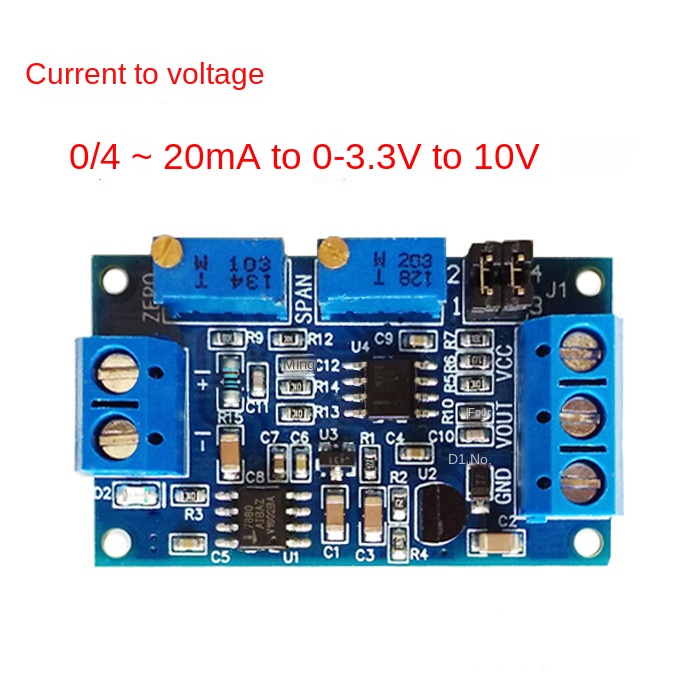 Module Chuyển Đổi Dòng Điện Thành Điện Áp | 0/4-20mA Sang 0-3.3V/5V/10V