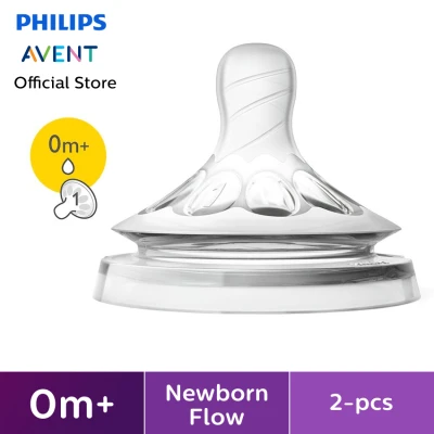 Philips Avent Teat Natural Nipple Newborn 0m+ (Twin Pack) - SCF651/23