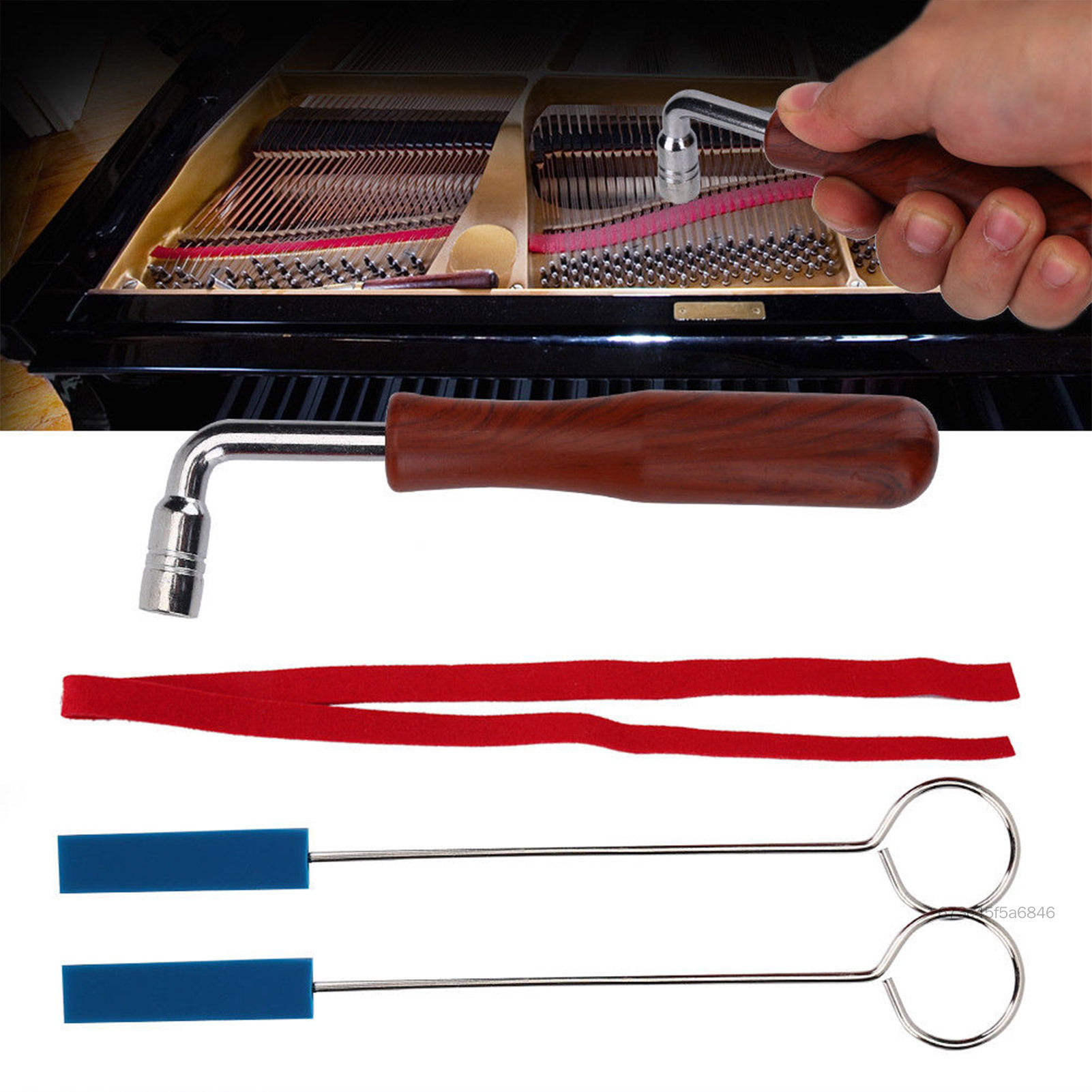 6 chiếc Dụng cụ điều chỉnh đàn piano Dụng cụ điều chỉnh đàn piano đa năng chuyên nghiệp Cần thiết cho người mới bắt đầu chơi piano Dụng cụ điều chỉnh đàn piano LP-VN