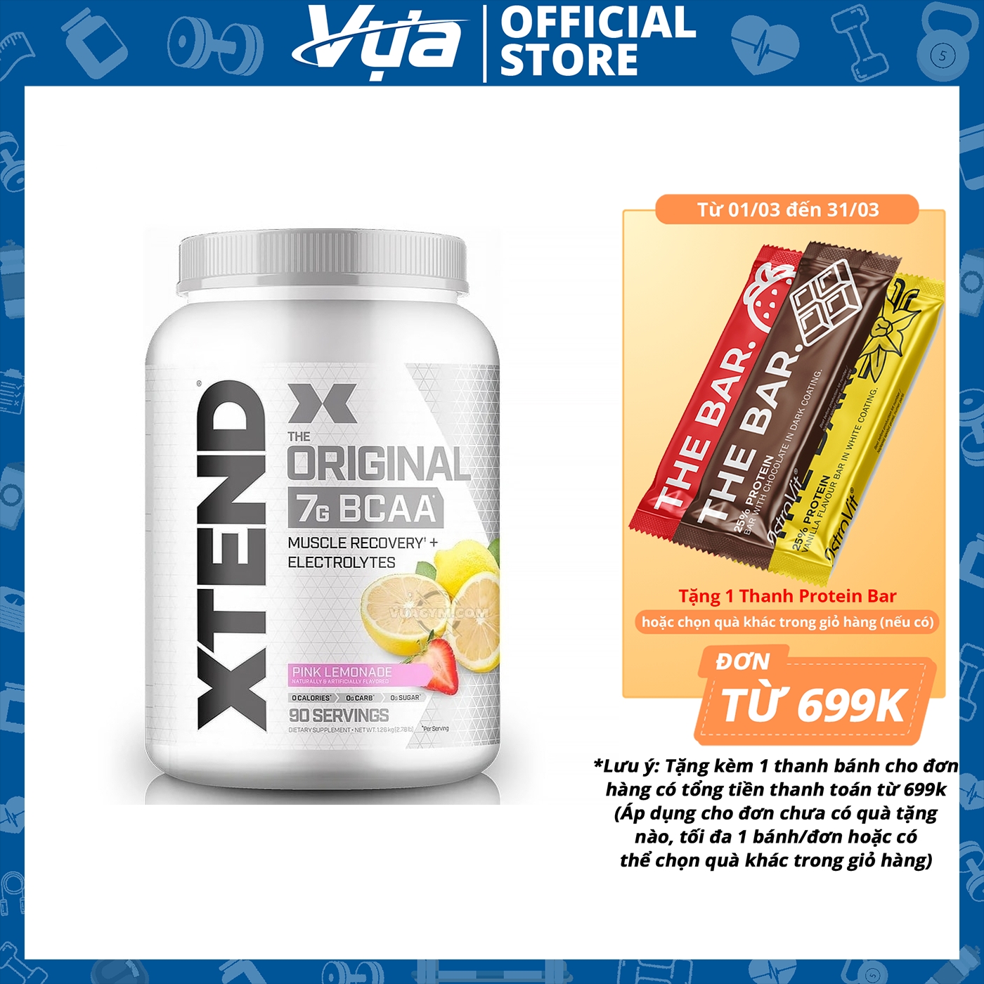 Bột Scivation - Xtend (90 lần dùng) - Hỗ trợ phục hồi cơ bắp, tăng sức mạnh và sức chịu đựng - Chính Hãng