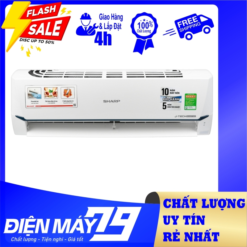 Máy lạnh Sharp Inverter 1 HP AH-X9XEW (Miễn phí giao hàng TPHCM-Ngoại tỉnh tính phí vận chuyển)