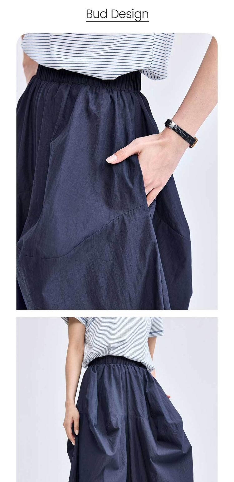Giordano Women Elastic waist bud crop pants Free Shipping 18424604