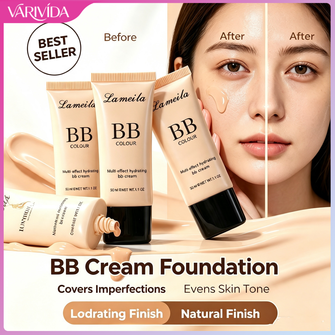 【3 Day Delivery】Lameila Multi-Effect Clear BB Cream Concealer Moisturizing, Long-lasting, Non-falling Makeup Color Correction &amp; Brightening Primer Foundation for Students ราคา 17 บาท*ส่งฟรี