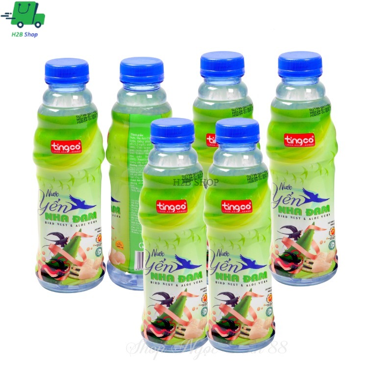 Lốc 6 Chai Nước TINGCO đủ vị Yến Nha Đam/ Nha đam chanh dây/trà thảo dược... x 500ml