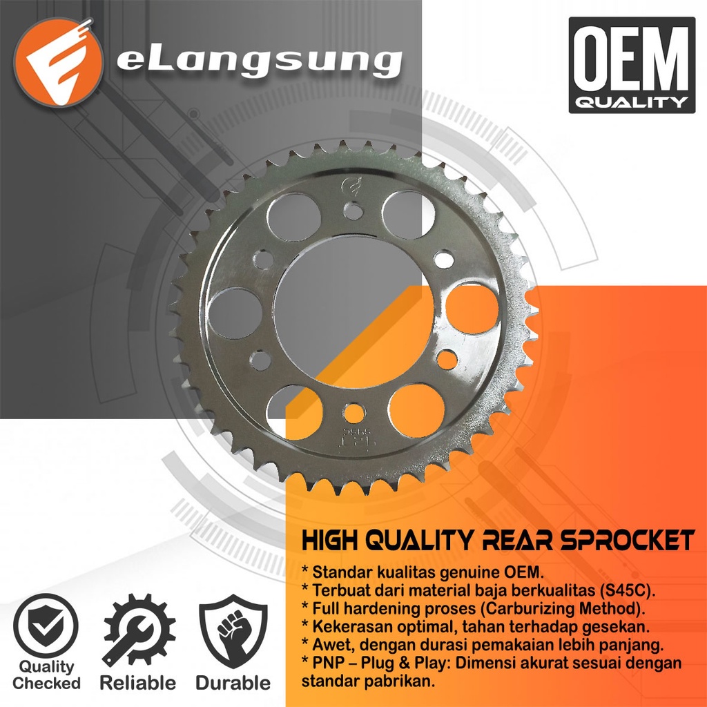 Gir Belakang Vixion 42T Bergaransi 180 Hari - eLangsung Harga 65,000 rupiah*Gratis Ongkir