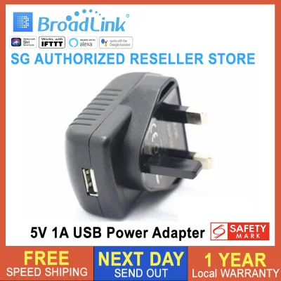 BroadLink 5V1A USB Power Adapter with Singapore Safety Mark