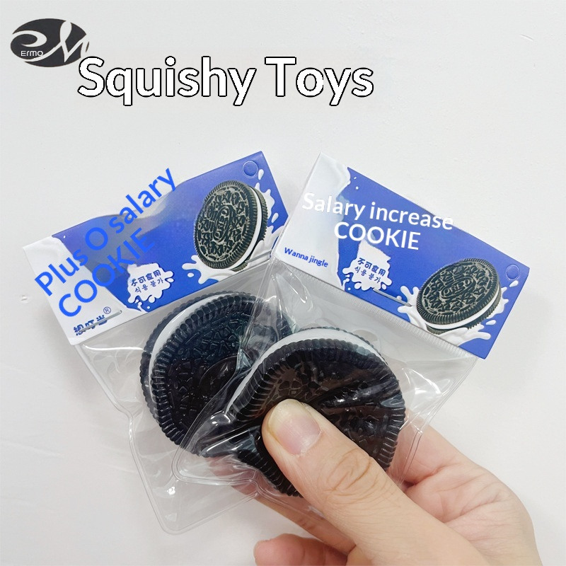 ERMO Realistic Oreo Cookie Squishy Toy for Stress Relief and Fun Play ราคา 25 บาท*ส่งฟรี