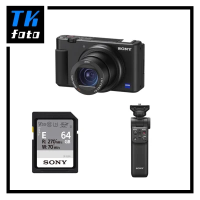 Sony ZV-1 + GP-VPT2BT Grip (Free: 64GB UHS-II SD Card + Wrist Strap)