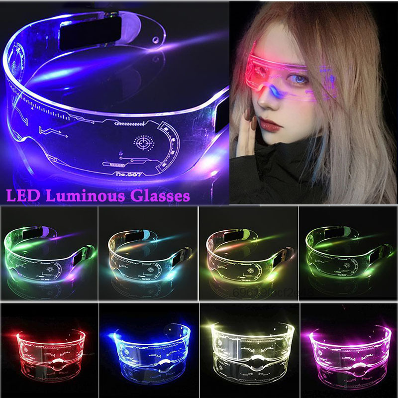 LED Light Up แว่นตา EL ลวดนีออนอะคริลิคสำหรับปาร์ตี้เทศกาลดนตรีฮาโลวีน ราคา 102,890 บาท*ส่งฟรี