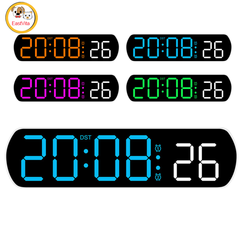 Digital Alarm Clock For Bedroom Large Big Numbers Display Desk Clock With 3 Brightness Dimmer LED Display Bedside Desk Clock ราคา 170 บาท*ส่งฟรี