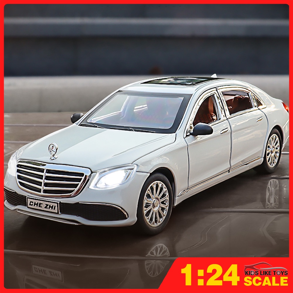 KLT 1:24 Mercedes-Benz E300eL Metal Alloy Toys Car Model Diecast Vehicle For Boys Kids Simulation Sound Light Effect Gift Hobbies Collection ราคา 453 บาท*ส่งฟรี