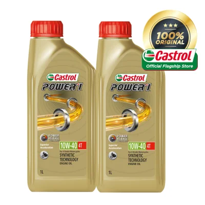 [TWIN PACK] Castrol POWER1 4T 10W-40 Synthetic Technology for Bikes (1L)