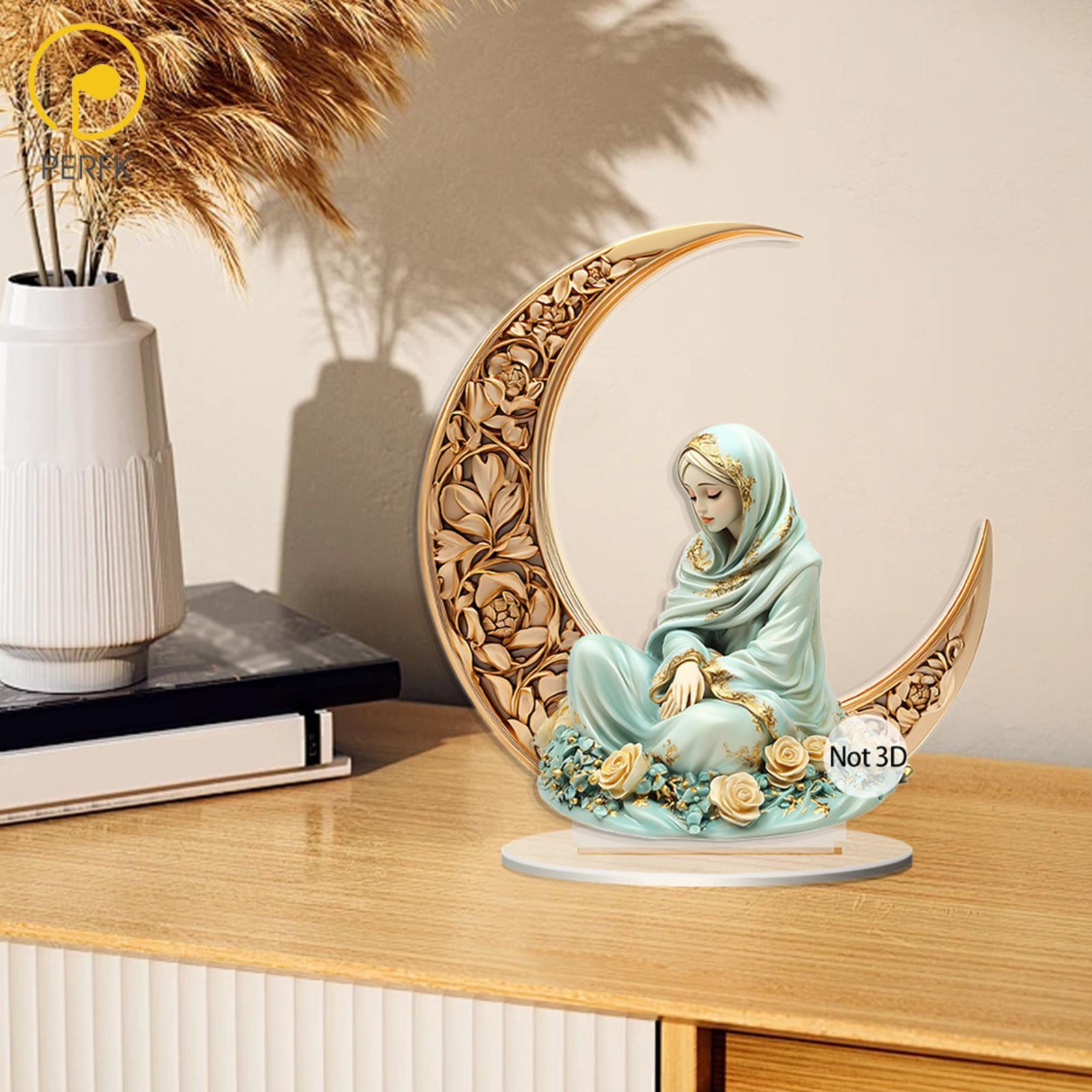 Perfk 2D Fairy Statue Fairy Figurine Art Craft Collections with Base Desktop Ornament for Table Bookshelf Bedroom Home Decor ราคา 203 บาท*ส่งฟรี