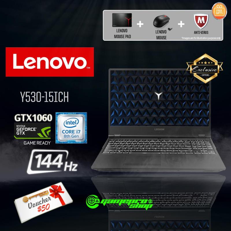 LENOVO GTX1060 Y530 - 15ICH EXCLUSIVE ( I7-8750H / 8GB / 512GB SSD ) 15.6 FHD with 144Hz GAMING LAPTOP *LAZADA BIRTHDAY PROMO*